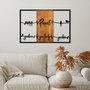 Wallity Respect Your Home Your Family Your Love 1 - Escultura de Pared de Madera en Nogal y Negro